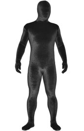 BlackThick Velvet Spandex Zentai Full Body