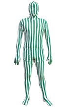 Green and White Vertical Strips Spandex Lycra Zentai Suit Green and White Vertical Strips Spandex Lycra Zentai Suit