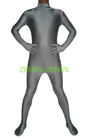 Fashion Gray Color Lycra Spandex Leotard Sexy Woman's Zentai Catsuit  Sleeveless Gym Bodysuit Mt195 