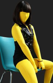 SWH029 Yellow Spandex Full Body Skin Tight Jumpsuit Zentai Suit