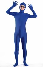 Navy Open Face Zentai Suit