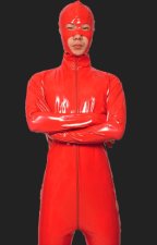 Red PVC Full Body Zentai Suits with Open Eyes,Nose and Mouth